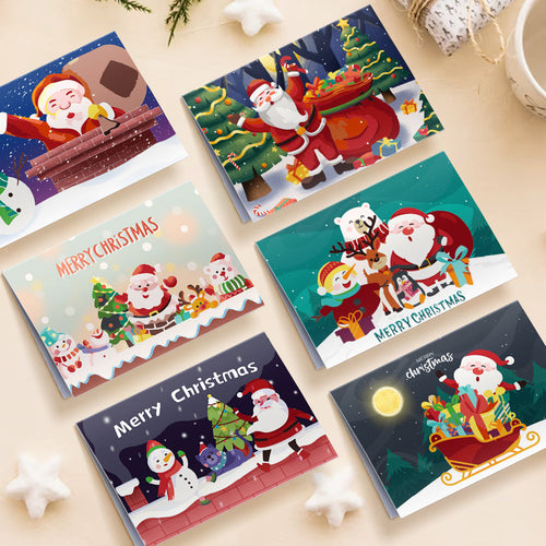 Schilderen op Nummer Set van 6 Kerstkaarten DIY - Serie 5