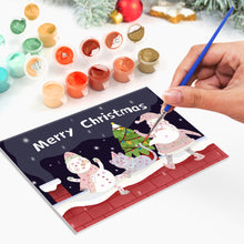 Afbeelding in Gallery-weergave laden, Schilderen op Nummer Set van 6 DIY Kerstkaarten - Serie 5