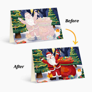 Schilderen op Nummer Set van 6 DIY Kerstkaarten - Serie 5
