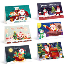 Afbeelding in Gallery-weergave laden, Schilderen op Nummer Set van 6 DIY Kerstkaarten - Serie 5