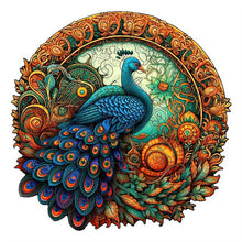 Afbeelding in Gallery-weergave laden, Houten Puzzel - Pauwenbladeren