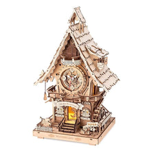 Afbeelding in Gallery-weergave laden, 3D Puzzel - Koekoeksklok (houtkleur)