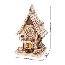 Afbeelding in Gallery-weergave laden, 3D Puzzel - Koekoeksklok (houtkleur)