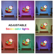 Afbeelding in Gallery-weergave laden, Schilderen op Nummer - Houten Ondersteuning met LED Licht 15x20cm - Kerstman 01