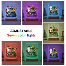 Afbeelding in Gallery-weergave laden, Schilderen op Nummer - Houten Ondersteuning met LED Licht 15x20cm - Kerstman 03