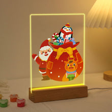 Afbeelding in Gallery-weergave laden, Schilderen op Nummer - Houten Ondersteuning met LED Licht 15x20cm - Kerstman 05