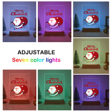 Afbeelding in Gallery-weergave laden, Schilderen op nummer - Houten standaard met LED-licht 15x20cm - Kerstman 07