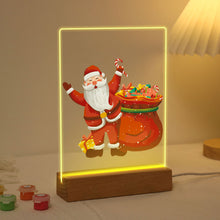 Afbeelding in Gallery-weergave laden, Schilderen op Nummer - Houten Standaard met LED Licht 15x20cm - Kerstman 08
