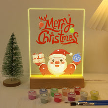 Afbeelding in Gallery-weergave laden, Schilderen op Nummer - Houten Ondersteuning met LED Licht 15x20cm - Kerstman 10