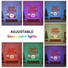 Afbeelding in Gallery-weergave laden, Schilderen op Nummer - Houten Ondersteuning met LED Licht 15x20cm - Kerstman 10