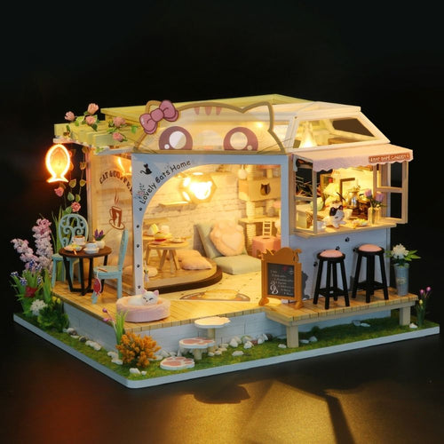 Miniatuurhuisje Tuin van het Katten Café