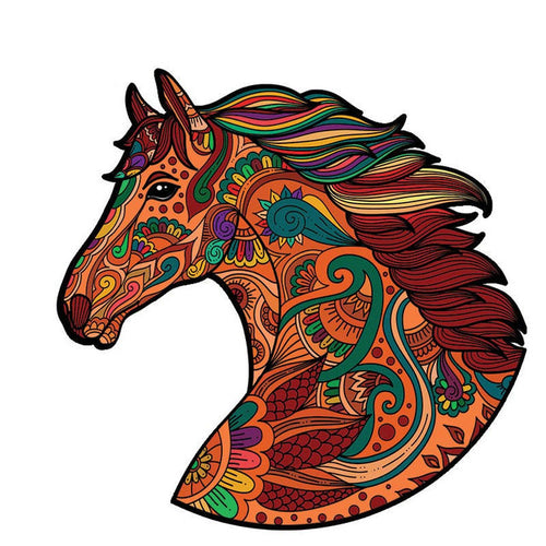 Houten Puzzel - Hippie Paard