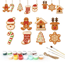 Afbeelding in Gallery-weergave laden, Kerstornamenten Schilderen op Nummers – Kerstkoekjes Kit