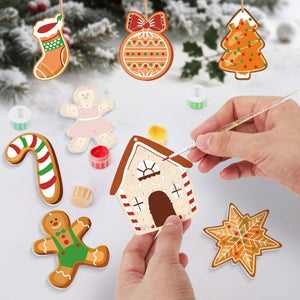 Kerstornamenten Schilderen op Nummers – Suikerstok Kerstkoekjes Kit