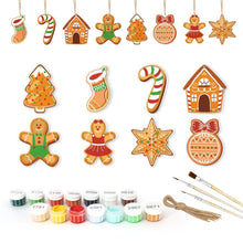 Afbeelding in Gallery-weergave laden, Kerstornamenten Schilderen op Nummers – Suikerstok Kerstkoekjes Kit