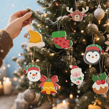 Afbeelding in Gallery-weergave laden, Kerstornamenten Schilderen op Nummers – Rendier Kerstman Sokken Kit