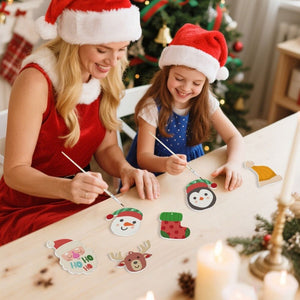 Kerstornamenten Schilderen op Nummers – Rendier Kerstman Sokken Kit