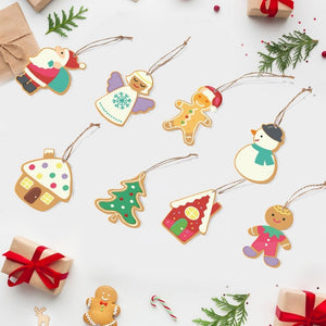 Kerstornamenten Schilderen op Nummers – Kerstman Sneeuwpop Kit Figured'Art