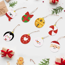 Afbeelding in Gallery-weergave laden, Kerstornamenten Schilderen op Nummers – IJsbeer Pinguïn Kerstman Kit Figured&#39;Art