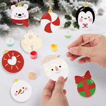 Afbeelding in Gallery-weergave laden, Kerstornamenten Schilderen op Nummers – IJsbeer Pinguïn Kerstman Kit