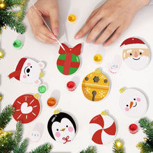 Afbeelding in Gallery-weergave laden, Kerstornamenten Schilderen op Nummers – IJsbeer Pinguïn Kerstman Kit