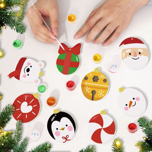 Kerstornamenten Schilderen op Nummers – IJsbeer Pinguïn Kerstman Kit