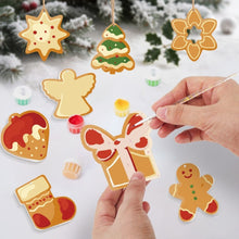 Afbeelding in Gallery-weergave laden, Kerstornamenten Schilderen op Nummers – Ster Boom Cadeau Kerstkoekjes Kit