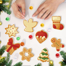 Afbeelding in Gallery-weergave laden, Kerstornamenten Schilderen op Nummers – Ster Boom Cadeau Kerstkoekjes Kit