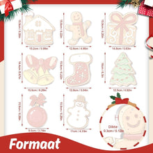 Afbeelding in Gallery-weergave laden, Kerstornamenten Schilderen op Nummers - Kit Sneeuwman &amp; Peperkoekvreugde