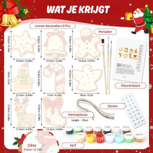 Afbeelding in Gallery-weergave laden, Kerstornamenten Schilderen op Nummers - Kit Engelenvleugels &amp; Sterren