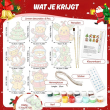 Afbeelding in Gallery-weergave laden, Kerstornamenten Schilderen op Nummers - Kit Hulstbessenkrans