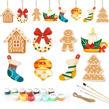 Afbeelding in Gallery-weergave laden, Kerstornamenten Schilderen op Nummers - Kit Gezellige Open Haard