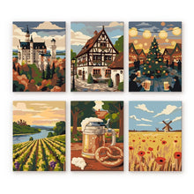 Afbeelding in Gallery-weergave laden, Mini Schilderen op Nummer 15x20cm (6 stuks) - Hallo Duitsland