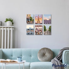 Afbeelding in Gallery-weergave laden, Mini Schilderen op Nummer 15x20cm (6 stuks) - Romantisch Frankrijk