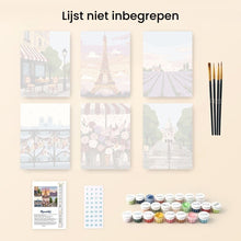 Afbeelding in Gallery-weergave laden, Mini Schilderen op Nummer 15x20cm (6 stuks) - Romantisch Frankrijk