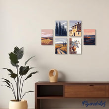 Afbeelding in Gallery-weergave laden, Mini Schilderen op Nummer 15x20cm (6 stuks) - Klassiek Toscane