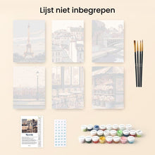 Afbeelding in Gallery-weergave laden, Mini Schilderen op Nummer 15x20cm (6 stuks) - Parijse Charme
