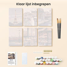 Afbeelding in Gallery-weergave laden, Mini Schilderen op Nummer 15x20cm (6 stuks) - Parijse Charme