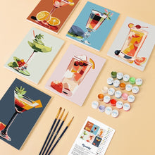Afbeelding in Gallery-weergave laden, Mini Schilderen op Nummer 15x20cm (6 stuks) - Cocktailkunst