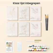 Afbeelding in Gallery-weergave laden, Mini Schilderen op Nummer 15x20cm (6 stuks) - Botanische Dranken