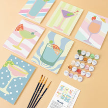 Afbeelding in Gallery-weergave laden, Mini Schilderen op Nummer 15x20cm (6 stuks) - Pop Art Cocktails