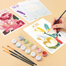 Afbeelding in Gallery-weergave laden, Mini Schilderen op Nummer 15x20cm (6 stuks) - Bloemen van Geluk