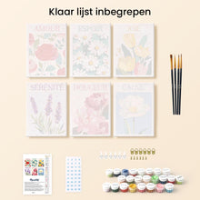 Afbeelding in Gallery-weergave laden, Mini Schilderen op Nummer 15x20cm (6 stuks) - Bloemen van Geluk