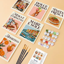 Afbeelding in Gallery-weergave laden, Mini Schilderen op Nummer 15x20cm (6 stuks) - Dolce Vita