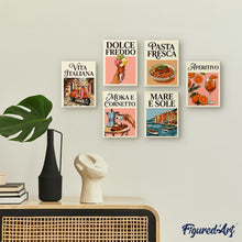 Afbeelding in Gallery-weergave laden, Mini Schilderen op Nummer 15x20cm (6 stuks) - Dolce Vita