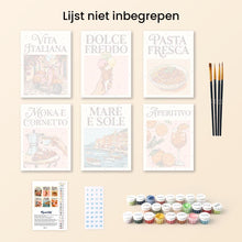 Afbeelding in Gallery-weergave laden, Mini Schilderen op Nummer 15x20cm (6 stuks) - Dolce Vita