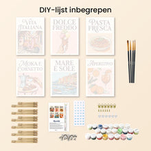 Afbeelding in Gallery-weergave laden, Mini Schilderen op Nummer 15x20cm (6 stuks) - Dolce Vita