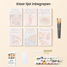 Afbeelding in Gallery-weergave laden, Mini Schilderen op Nummer 15x20cm (6 stuks) - Dolce Vita