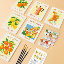 Afbeelding in Gallery-weergave laden, Mini Schilderen op Nummer 15x20cm (6 stuks) - Zon van Italië