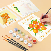 Afbeelding in Gallery-weergave laden, Mini Schilderen op Nummer 15x20cm (6 stuks) - Zon van Italië